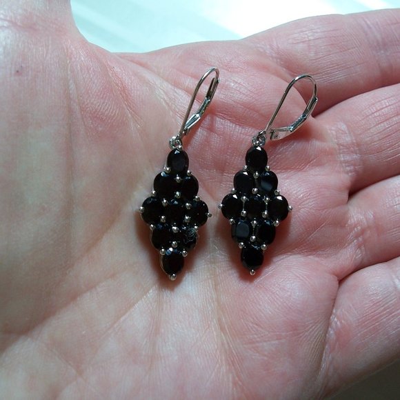 Black Spinel Earrings - Picture 4 of 6